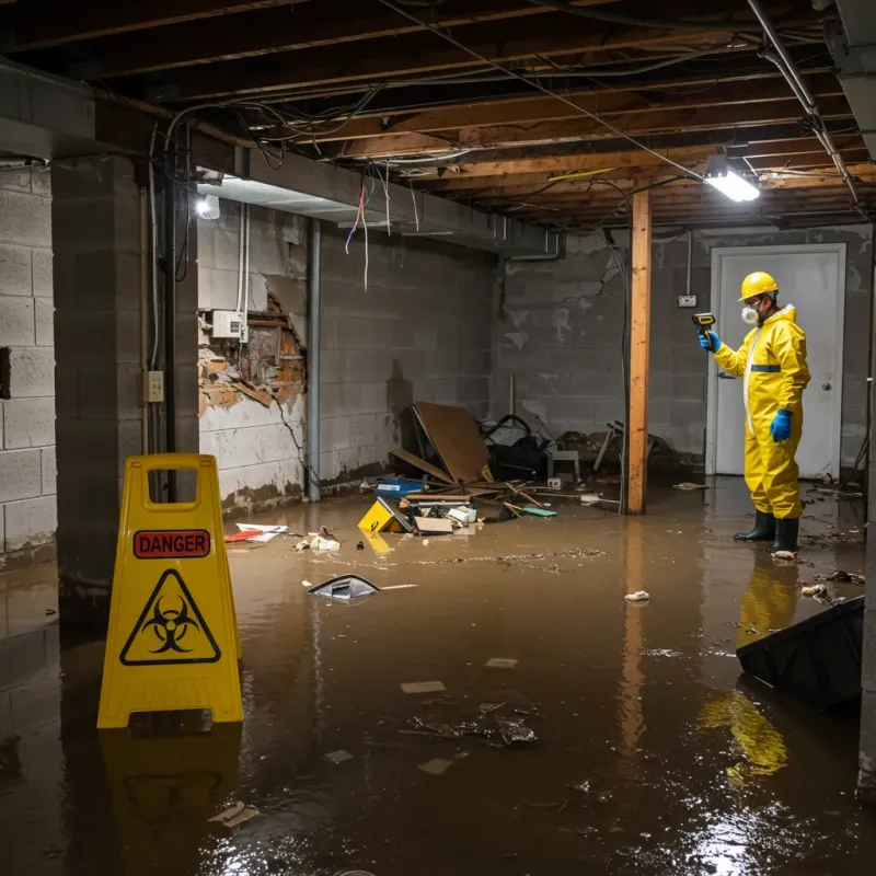 Flooded Basement Electrical Hazard in Perry County, IN Property